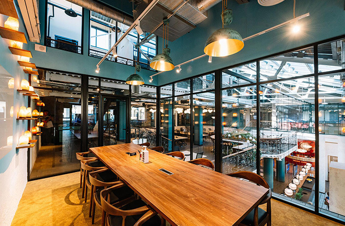 Questrade Ukraine office, the picture shows a large table